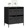 Kaltgewalzter schwarzer Stahlschrank 68x39x73,5 cm von , Sideboards - Ref: Foro24-851256, Preis: 94,23 €, Rabatt: %