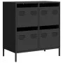 Kaltgewalzter schwarzer Stahlschrank 68x39x73,5 cm von , Sideboards - Ref: Foro24-851256, Preis: 94,23 €, Rabatt: %
