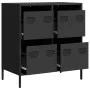 Kaltgewalzter schwarzer Stahlschrank 68x39x73,5 cm von , Sideboards - Ref: Foro24-851256, Preis: 94,23 €, Rabatt: %