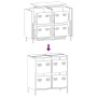 Kaltgewalzter schwarzer Stahlschrank 68x39x73,5 cm von , Sideboards - Ref: Foro24-851256, Preis: 95,12 €, Rabatt: %