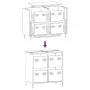 Kaltgewalzter schwarzer Stahlschrank 68x39x73,5 cm von , Sideboards - Ref: Foro24-851256, Preis: 94,23 €, Rabatt: %