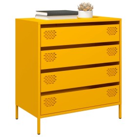 Kaltgewalzter Stahlschrank in Senfgelb 68x39x73,5 cm von , Sideboards - Ref: Foro24-851289, Preis: 131,96 €, Rabatt: %