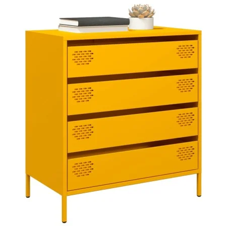 Cold-rolled steel sideboard in mustard yellow, 68x39x73.5 cm by , Sideboards - Ref: Foro24-851289, Price: 130,27 €, Discount: %