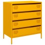 Aparador acero laminado en frío amarillo mostaza 68x39x73,5 cm de , Aparadores - Ref: Foro24-851289, Precio: 131,88 €