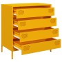 Aparador acero laminado en frío amarillo mostaza 68x39x73,5 cm de , Aparadores - Ref: Foro24-851289, Precio: 131,88 €
