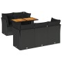6-teiliges Gartensofa-Set und Kissen aus schwarzem Kunststoff-Rattan. von , Gartensets - Ref: Foro24-3326883, Preis: 466,56 €...