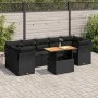 Set de sofás de jardín y cojines 8 piezas ratán sintético negro de , Conjuntos de jardín - Ref: Foro24-3326897, Precio: 547,1...