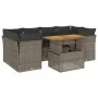 7-piece garden sofa set with gray synthetic rattan cushions by , Garden sets - Ref: Foro24-3326895, Price: 473,94 €, Discount: %