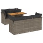 Gartenmöbel-Set 6-teilig mit grauen Polstern aus synthetischem Rattan von , Gartensets - Ref: Foro24-3326888, Preis: 423,11 €...
