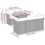 6-piece garden furniture set with gray synthetic rattan cushions by , Garden sets - Ref: Foro24-3326888, Price: 423,88 €, Dis...