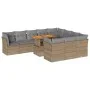 Gartensofa-Set 11-teilig mit beigen Polstern aus synthetischem Rattan von , Gartensets - Ref: Foro24-3326978, Preis: 748,97 €...