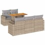 Garden sofa set with 6-piece synthetic rattan beige cushions by , Garden sets - Ref: Foro24-3326992, Price: 508,03 €, Discoun...