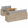 Garden sofa set with 6-piece synthetic rattan beige cushions by , Garden sets - Ref: Foro24-3326992, Price: 540,30 €, Discoun...