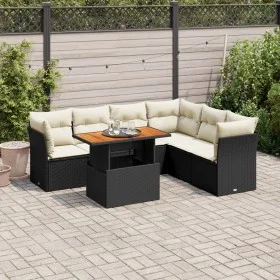 7-piece garden sofa set with black synthetic rattan cushions by , Garden sets - Ref: Foro24-3326933, Price: 455,25 €, Discoun...