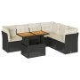 7-piece garden sofa set with black synthetic rattan cushions by , Garden sets - Ref: Foro24-3326933, Price: 455,25 €, Discoun...