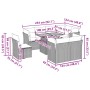 Gartensofagarnitur mit 9-teiligen Kissen aus grauem Kunststoff-Rattan von , Gartensets - Ref: Foro24-3326944, Preis: 627,06 €...