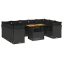 Gartensofa-Set und Kissen, 10-teilig, aus schwarzem Kunststoff-Rattan. von , Gartensets - Ref: Foro24-3326967, Preis: 666,96 ...