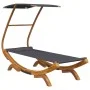 Lounger with anthracite gray curved wood canopy 100x190x134 cm by vidaXL, Outdoor beds - Ref: Foro24-313944, Price: 243,80 €,...