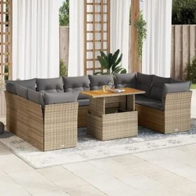 Garden sofa set with beige cushions, 10 pieces, made of synthetic rattan. by , Garden sets - Ref: Foro24-3326971, Price: 652,...