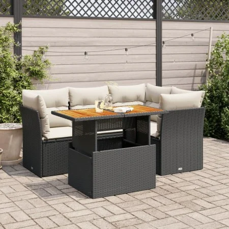 5-piece garden furniture set with black synthetic rattan cushions by , Garden sets - Ref: Foro24-3326919, Price: 357,93 €, Di...
