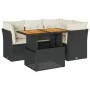 5-piece garden furniture set with black synthetic rattan cushions by , Garden sets - Ref: Foro24-3326919, Price: 357,93 €, Di...