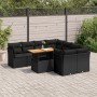 Garden sofa set with 9-piece black synthetic rattan cushions by , Garden sets - Ref: Foro24-3326904, Price: 636,54 €, Discoun...