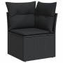 Garden sofa set with 9-piece black synthetic rattan cushions by , Garden sets - Ref: Foro24-3326904, Price: 636,54 €, Discoun...