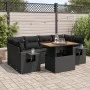 7-piece garden sofa set with black synthetic rattan cushions by , Garden sets - Ref: Foro24-3327114, Price: 542,82 €, Discoun...