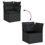 Garden sofa set with 9-piece black synthetic rattan cushions by , Garden sets - Ref: Foro24-3326904, Price: 636,54 €, Discoun...