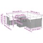 Garden sofa set with 9-piece black synthetic rattan cushions by , Garden sets - Ref: Foro24-3326904, Price: 636,54 €, Discoun...