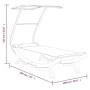 Lounger with anthracite gray curved wood canopy 100x190x134 cm by vidaXL, Outdoor beds - Ref: Foro24-313944, Price: 243,80 €,...