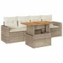Gartensofa-Set mit 5-teiligen Kissen aus synthetischem Rattan in Beige. von , Gartensets - Ref: Foro24-3326984, Preis: 425,38...