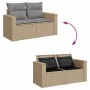 Garden set with 7 pieces of sofas and beige synthetic rattan cushions. by , Garden sets - Ref: Foro24-3326999, Price: 592,05 ...