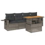 Garden sofa set with 5-piece synthetic rattan gray cushions by , Garden sets - Ref: Foro24-3327098, Price: 362,25 €, Discount: %