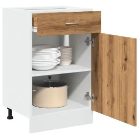 Unterschrank Schublade Eiche Handwerker 50x46x81,5 cm von , Küchenschränke - Ref: Foro24-856087, Preis: 90,11 €, Rabatt: %