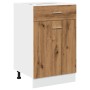 Armario inferior cajón madera roble artisan 50x46x81,5 cm
