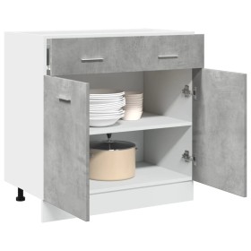 Lower cabinet with gray concrete plywood drawer 80x46x81.5cm by , Kitchen cabinets - Ref: Foro24-856091, Price: 90,52 €, Disc...
