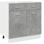 Unterschrank mit Schublade aus grauem Beton-Sperrholz 80x46x81,5cm von , Küchenschränke - Ref: Foro24-856091, Preis: 84,39 €,...