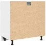 Unterschrank mit Schublade aus grauem Beton-Sperrholz 80x46x81,5cm von , Küchenschränke - Ref: Foro24-856091, Preis: 84,39 €,...