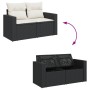 Set de sofás de jardín 7 pzas con cojines ratán sintético negro de , Conjuntos de jardín - Ref: Foro24-3327045, Precio: 467,2...