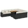 Gartensofagarnitur 11-teilig mit schwarzen Polstern aus synthetischem Rattan von , Gartensets - Ref: Foro24-3327087, Preis: 7...