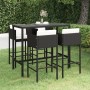 5-piece garden bar set and black synthetic rattan cushions by vidaXL, Garden sets - Ref: Foro24-3094793, Price: 443,32 €, Dis...