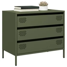 Cold-rolled steel sideboard in olive green 68x39x58.5 cm by , Sideboards - Ref: Foro24-851296, Price: 112,60 €, Discount: %