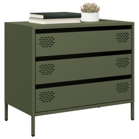 Kaltgewalzter Stahlschrank in Olivgrün 68x39x58,5 cm von , Sideboards - Ref: Foro24-851296, Preis: 114,03 €, Rabatt: %