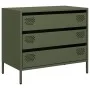 Cold-rolled steel sideboard in olive green 68x39x58.5 cm by , Sideboards - Ref: Foro24-851296, Price: 112,60 €, Discount: %