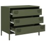Cold-rolled steel sideboard in olive green 68x39x58.5 cm by , Sideboards - Ref: Foro24-851296, Price: 113,98 €, Discount: %