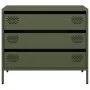 Kaltgewalzter Stahlschrank in Olivgrün 68x39x58,5 cm von , Sideboards - Ref: Foro24-851296, Preis: 112,60 €, Rabatt: %