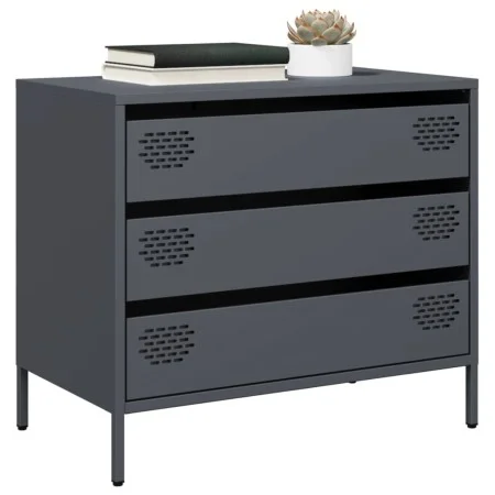 Cold-rolled steel sideboard in anthracite color, 68x39x58.5 cm by , Sideboards - Ref: Foro24-851294, Price: 111,74 €, Discoun...