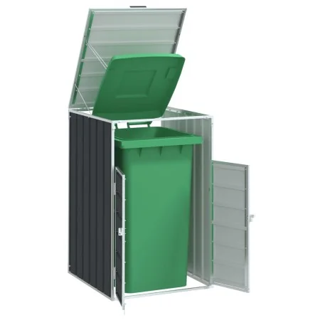 Anthracite steel garbage container shed 72x81x115 cm by , Waste container supports - Ref: Foro24-4006173, Price: 109,25 €, Di...