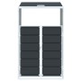 Anthracite steel garbage container shed 72x81x115 cm by , Waste container supports - Ref: Foro24-4006173, Price: 116,57 €, Di...